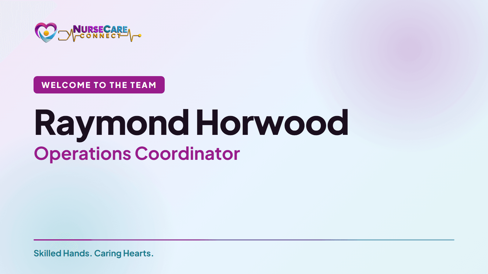 Raymond Horwood joins the team as an Operations Coordinator